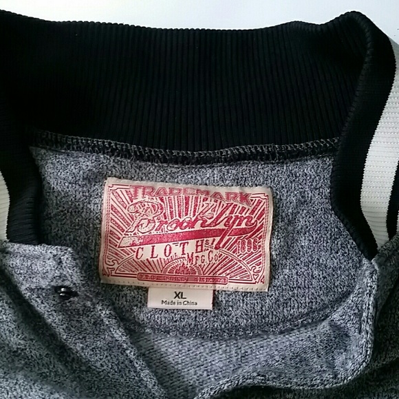 Simple Jacket Coat Varsity Bomber Heather Gray - Picture 4 of 4